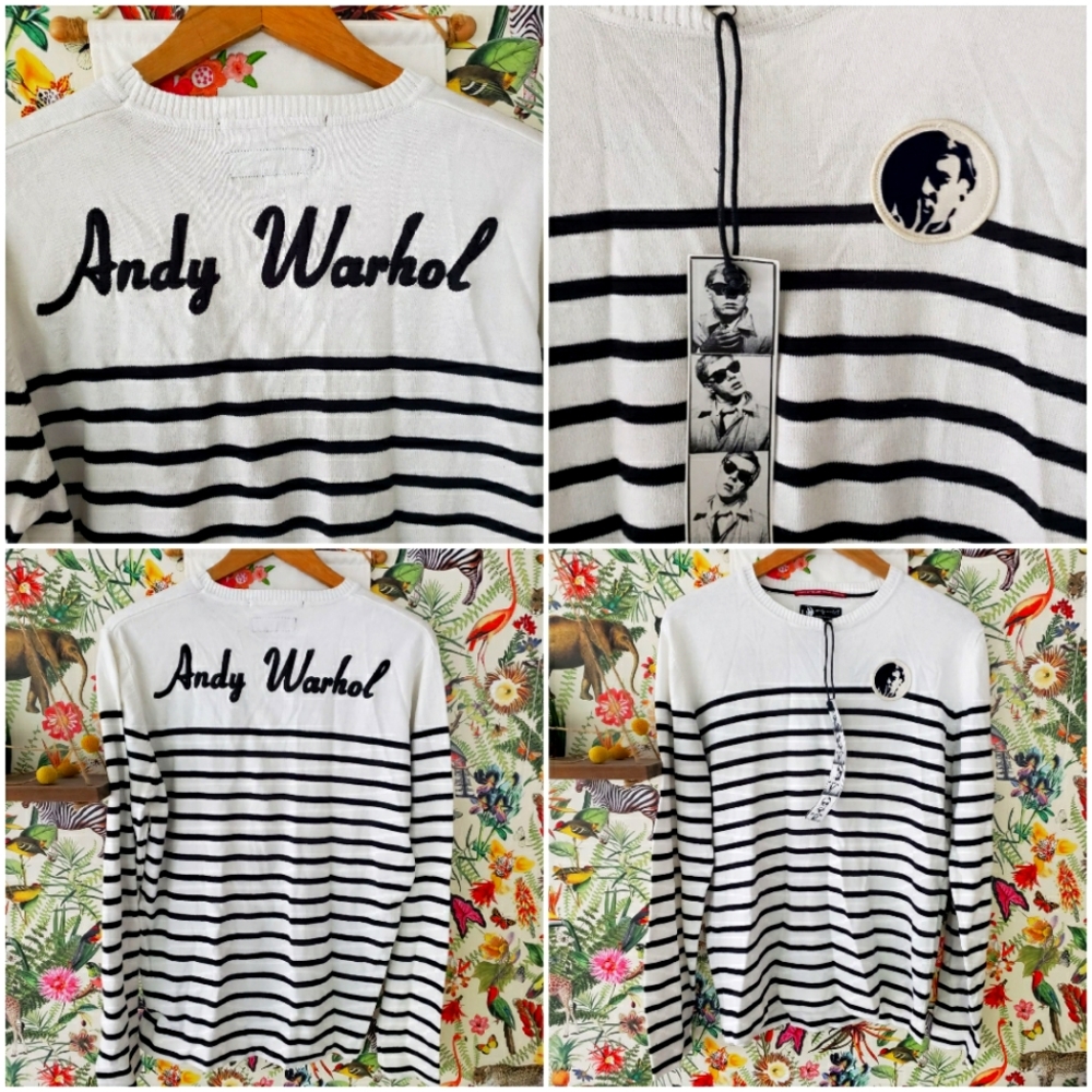 Andy Warhol Striped Sweater Pepe Jeans London XL